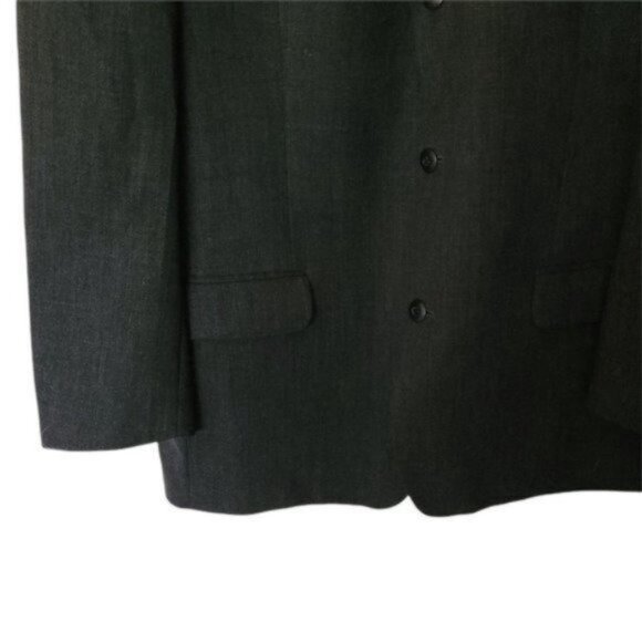 Bachrach ITALY Men's 46 Gray 3‎ Button Suit Jacket - Picture 6 of 11